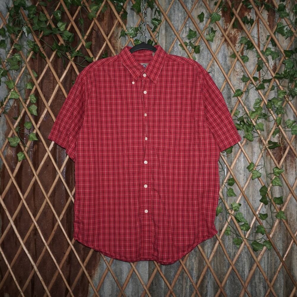 large - Vintage Y2K Shaver Lake plaid button essential shirt